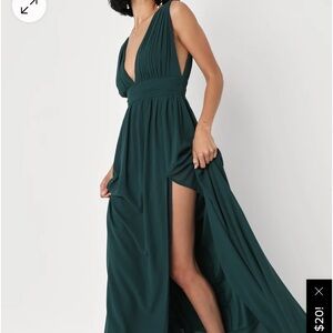 Heavenly Hues Forest Green Maxi Dress — Lulus